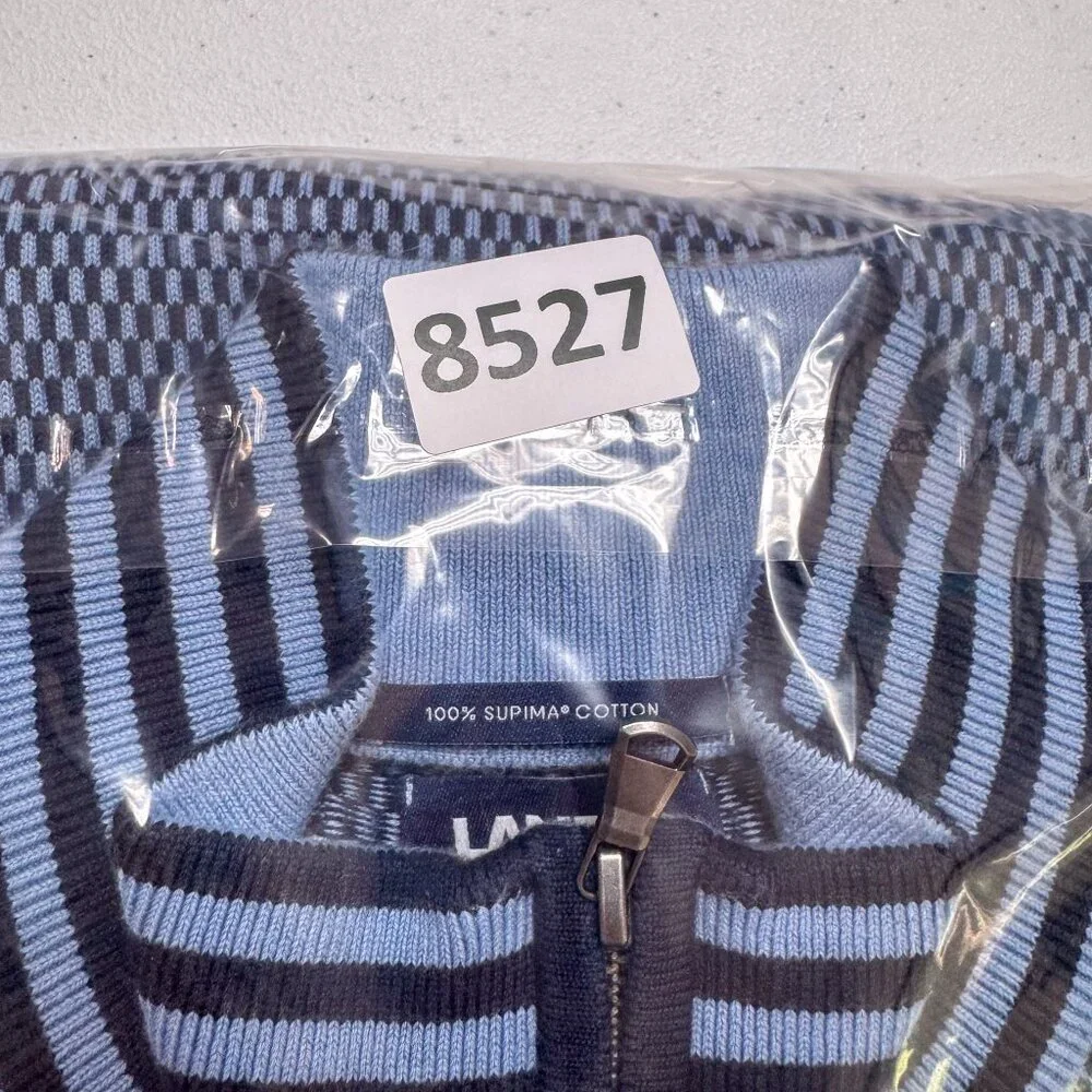 Lands End Sweater Mens Medium Blue Business Casual Supima‎ Cotton Hike Cozy